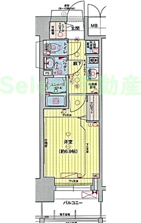 プレサンスＮＡＧＯＹＡファストの物件間取画像